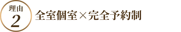 全室個室×完全予約制