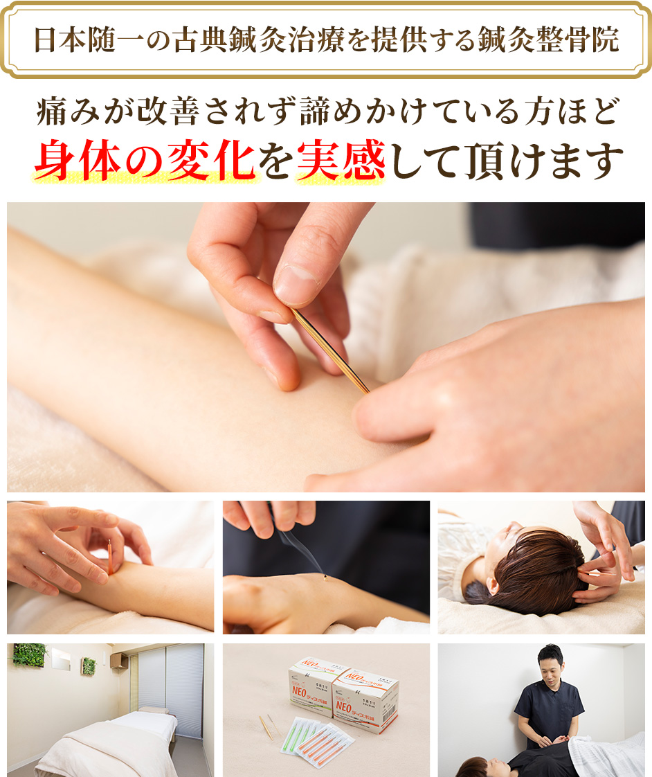 日本随一の古典鍼灸治療を提供する鍼灸整骨院